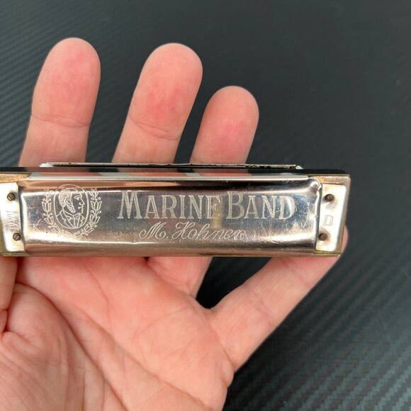 VTG M. Hohner Marine Band Harmonica In Original Case #1896 Key of D A440 - Picture 3 of 12